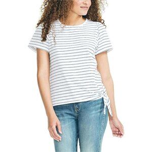 NWT Nautica Women's Lightweight Cotton Jersey Tee Side Tie T-Shirt